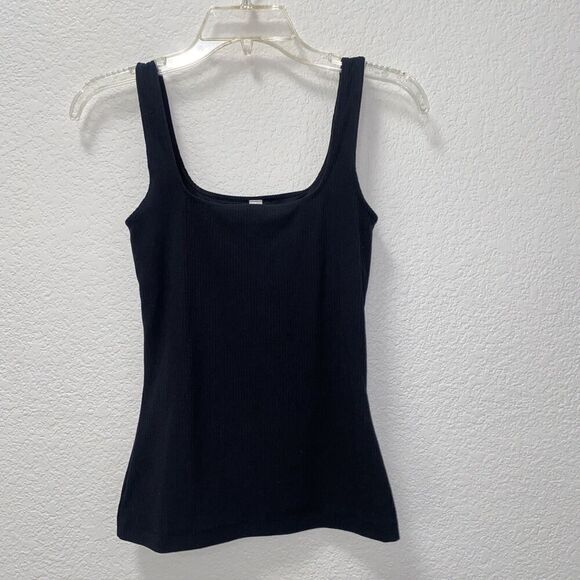 Alo Ribbed Minimalist Tank Black XS - Picture 5 of 8